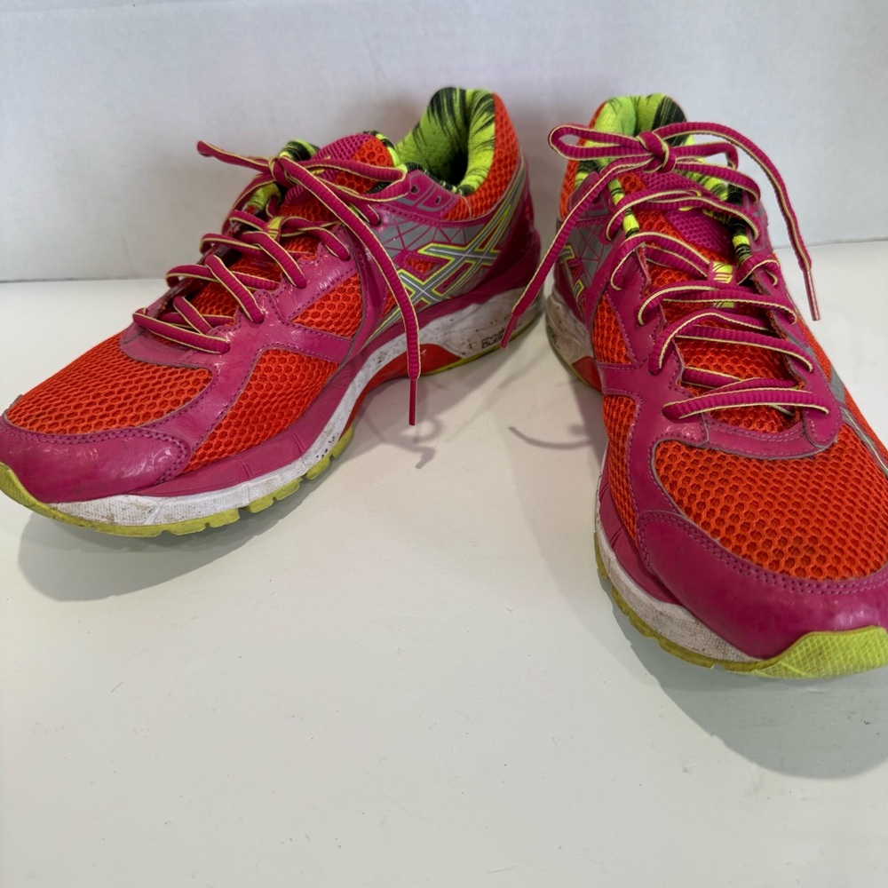 ASICS size 11 Women's Pink and Orange Dynamic Duomax Running walking shoes